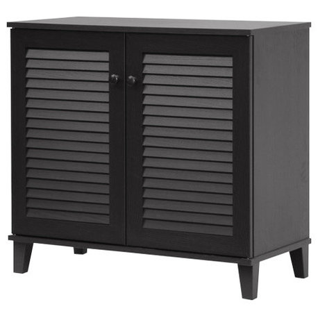 Baxton Studio Coolidge Espresso Shoe-Storage Cabinet