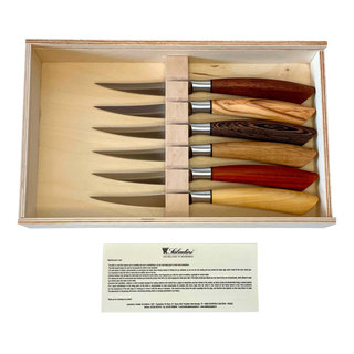 Global GTF-4001-4 Piece 4pc Steak Knife Set, 4 pack, Stainless Steel