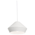 AFX Inc. - Milo Pendant Medium Base 120V White - Enjoy more of your kitchen or dining room space thanks to warm light courtesy of the Milo Pendant. This stylish overhead light features a sleek exterior finish and strong steel base, combining to create a dynamic interior atmosphere. Situate this light fixture atop your kitchen island or dining room to create a brighter, more beautiful space.