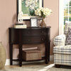 Diane 2-drawer Demilune Shape Console Table Cappuccino