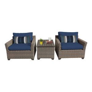 Monterey 3 Piece Outdoor Wicker Patio Furniture Set 03a Tropical Outdoor Lounge Sets By Design Furnishings