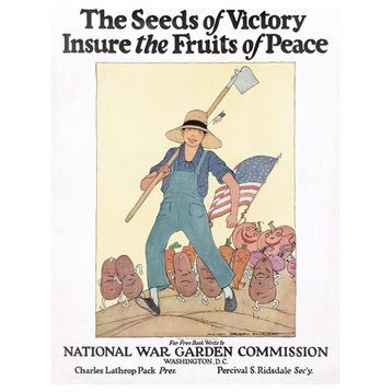 "The Seeds of Victory Insure the Fruits of Peace, ca. 1919" Paper Art, 26"x34"