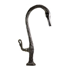 Feathered Swan Bar Faucet, Lacquered Bronze