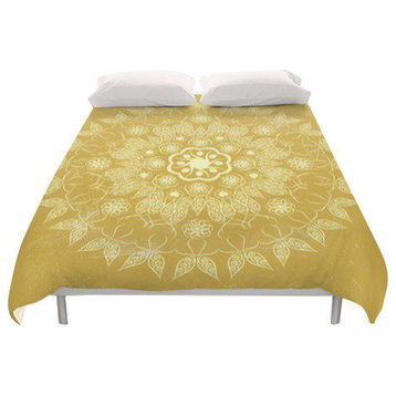 Golden Mandala Duvet Cover, Full