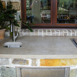 Limestone Countertops and Custom Sinks - Kitchen Countertops