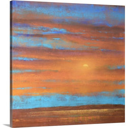 Contemporary Prints And Posters Gallery-Wrapped Canvas Entitled Radiant II, 16"x16"