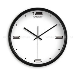 12" Modern Style Wall Clock in Stainless Steel - TUMA(BT201B) - Wall Clocks