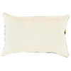 Ti 45 Turkish White Silk Ikat Pillow
