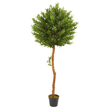 5.5' Olive Topiary Artificial Tree UV Resistant, Indoor/Outdoor