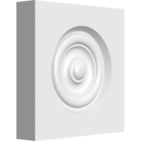 5"W x 5"H x 1"P Standard Sedgwick Bullseye Rosette with Square Edge