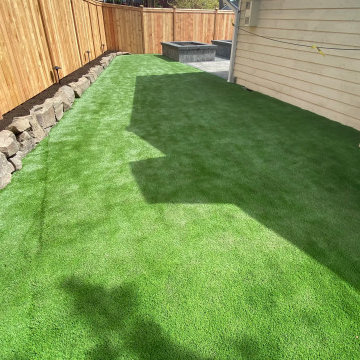 Paver Patio with Planter Boxes and Water Feature