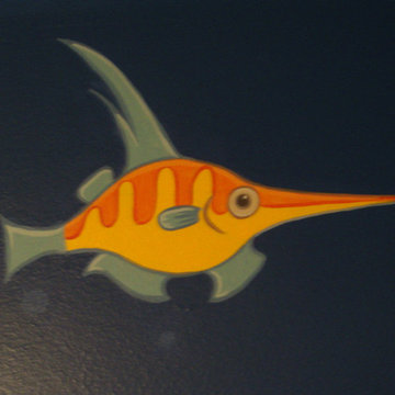 Beach Themed Boys Room Mural