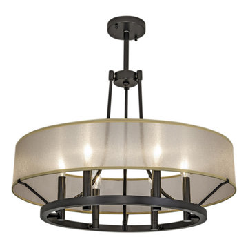 Ilex GHO24-TU-OZ-AB-IN Ghost 24" Chandelier - Gold Organza Light. Incandecent. F
