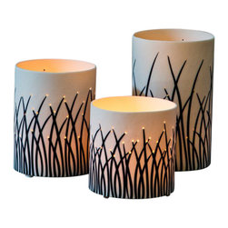 Tabbatha Henry - Firefly Votive, White, 3" - Candleholders