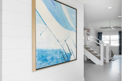 Inspiration for a coastal hallway remodel in Tampa