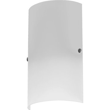 Dainolite 1-Light Wall Sconce, Frosted White Glass, SC accents