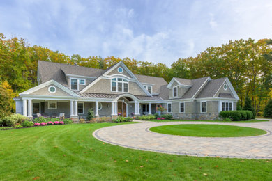 Inspiration for a coastal exterior home remodel in Boston