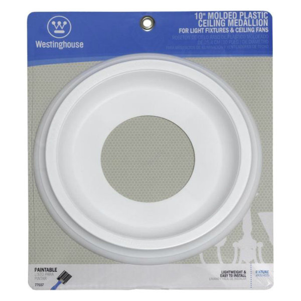 Westinghouse 77037 Smooth Molded Plastic Ceiling Medallion, 10