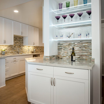 Playa Del Rey, CA. Galley Kitchen Redefined + Deep Purple Powder Room