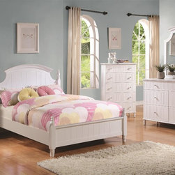 COASTER 400681T-S4 BETHANY WHITE 4 PCS TWIN BEDROOM SET - Kids Bedroom Furniture Sets