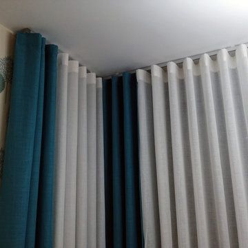 Cortinas en " Onda Perfecta" para Salón