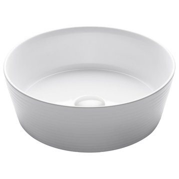 Kraus KCV-205G Viva 15-3/4" Circular Vitreous China Vessel - White