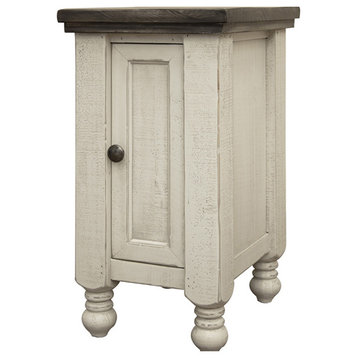 Stonegate 2-Tone Solid Pine Rustic Side Table