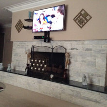 Living room fireplace
