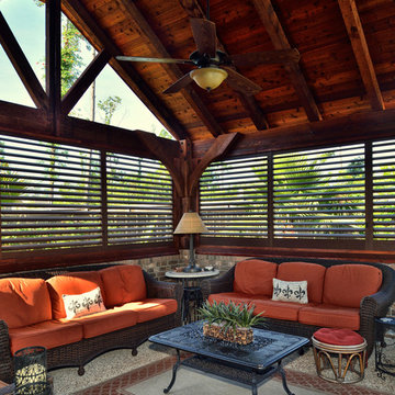 Pavilion with Weatherwell Elite Aluminum Shutters