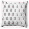 Bunny Fluffle Easter Decorative Throw Pillow, Wave Top Blue, 16x16"