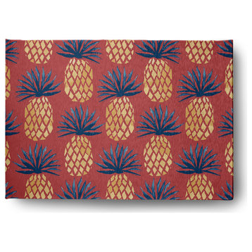 Pineapple Stripes Chenille Rug