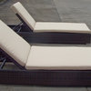 Sunset Beach: 3 Piece Chaise Lounge Set, Multi-Brown Weave, Tan Cushions