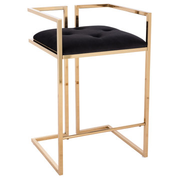 Mila Gold Velvet stool