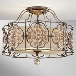 Feiss Marcella 3-Light Indoor Semi-Flush Mount - Flush-mount Ceiling Lighting