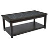 Gray Mosaic Cocktail Table, Castered