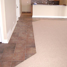 BAsement carpet/tile idea