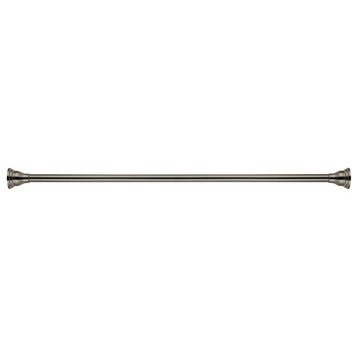Sr118 Americana 72" Tension Shower Rod With Decorative Flange, Brushed Nickel