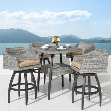 Cannes™ 5pc Barstool Set - Maxim Beige