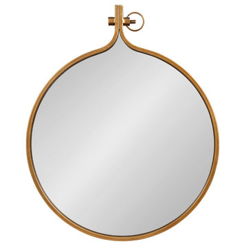 Yitro Round Wall Mirror, Gold
