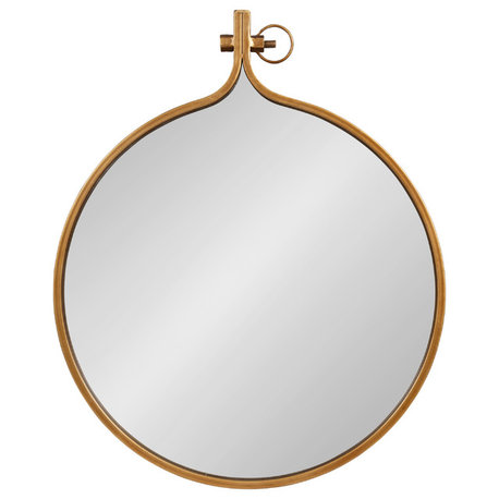 Yitro Round Wall Mirror, Gold