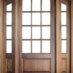 Mahogany Trinity TDL/SDL 12LT Single/2Sidelite Arch Top - Front Doors