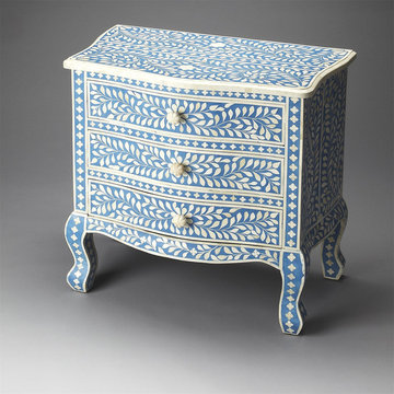 Bone Inlay Accent Chest in Blue