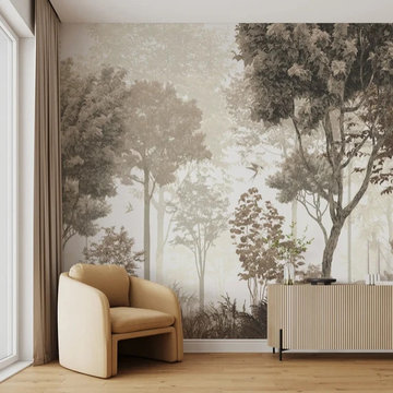 Nature Murals in Living Spaces