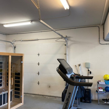 Add dedicated outlet in client's garage for personal sauna.