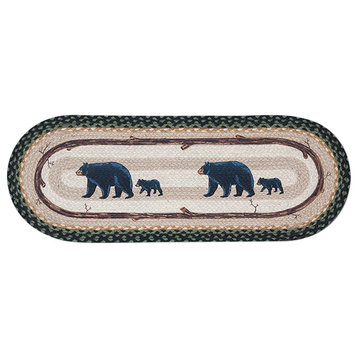 Mama and Baby Bear Oval Patch Runner 13"x36"