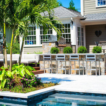 Exotic and Modern Backyard Space