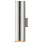 Maxim Lighting - Maxim Lighting 26109AL Outpost - 22 Inch 2 Light Outdoor Wall Mount - Classic cylinder up and down lights provide directOutpost 22 Inch 2 Li Brushed Aluminum *UL: Suitable for wet locations Energy Star Qualified: n/a ADA Certified: n/a  *Number of Lights: 2-*Wattage:40w Incandescent bulb(s) *Bulb Included:No *Bulb Type:Incandescent *Finish Type:Black