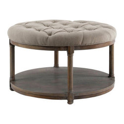 Brownstone Furniture Lorraine Round Upholstered Cocktail Table - Furniture