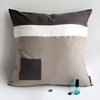 Impression Knitted Fabric Patch Work Pillow Floor Cushion 19.7 by 19.7 inches