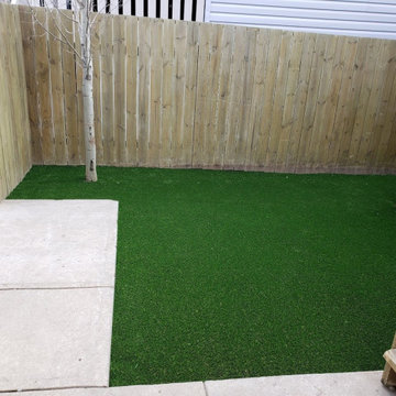 Synthetic Artificial Turf Grass Dog Yard Transformation Lethbridge 2020